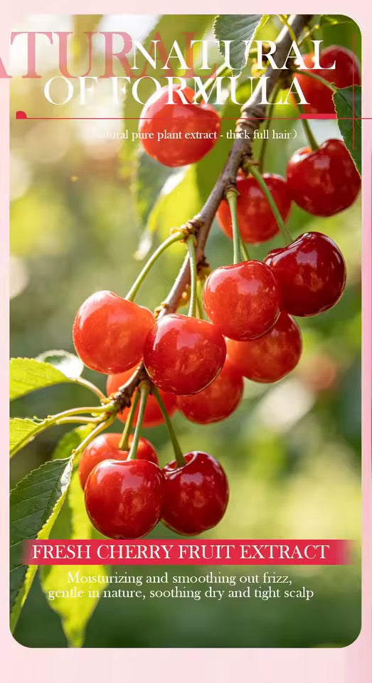 Organic Fruit Cherry Shampoo Soap Without Silicone, Cleanses the Scalp, Nourishes Hair & Controls Oil