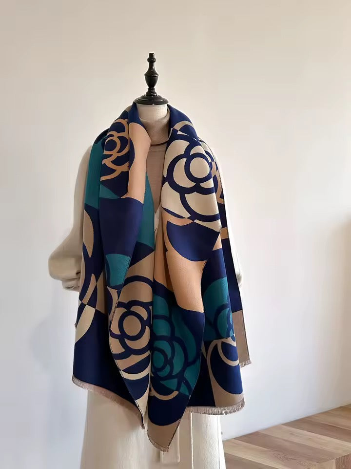 Cashmere Scarf for Women - Double Sided Print