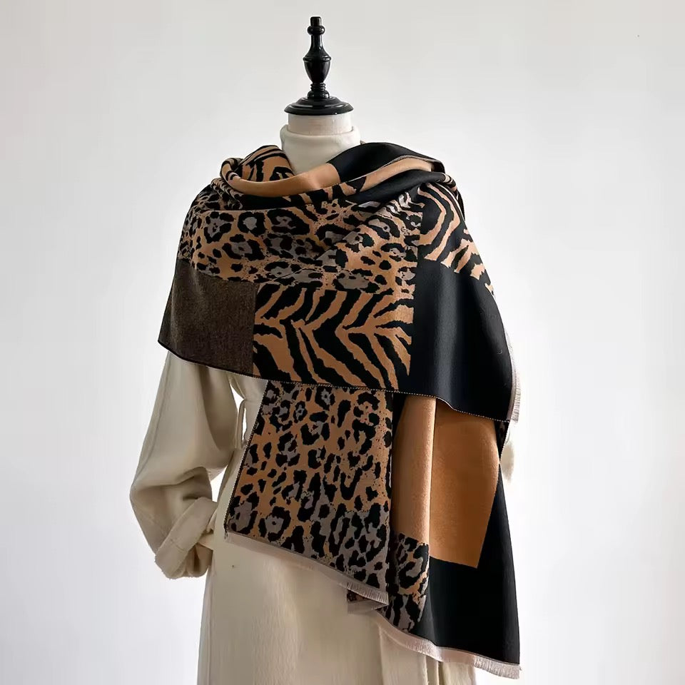Cashmere Scarf for Women - Double Sided Print