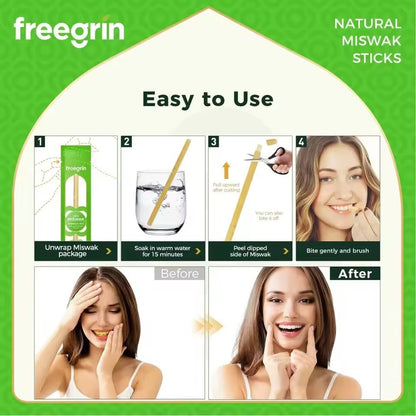 3 Pack Mixed Flavors Miswak Sticks Organic Oral Care