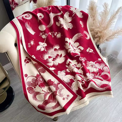 Cashmere Scarf for Women - Double Sided Print