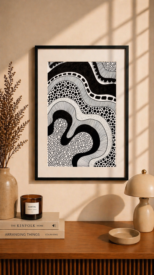 Hand Drawn Doodle Art on Cartridge Paper- No Frame (Size A4 & A3)