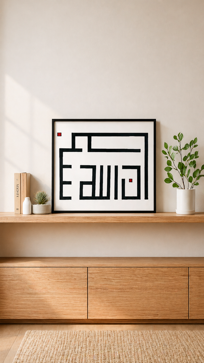 Hand Drawn Muslim Calligraphy Art on Cartridge Paper “SubhanAllah” - No Frame (Size: A4 & A3)