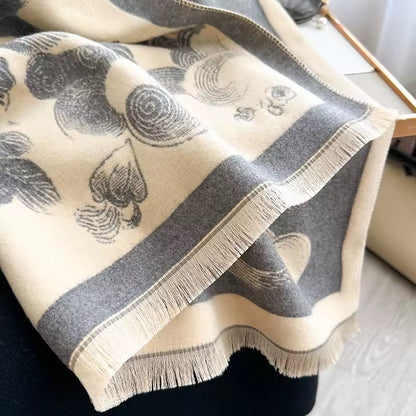Cashmere Scarf for Women - Double Sided Print