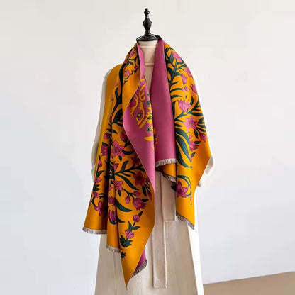 Cashmere Scarf for Women - Double Sided Print