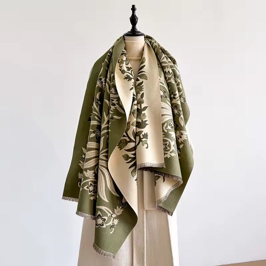 Cashmere Scarf for Women - Double Sided Print