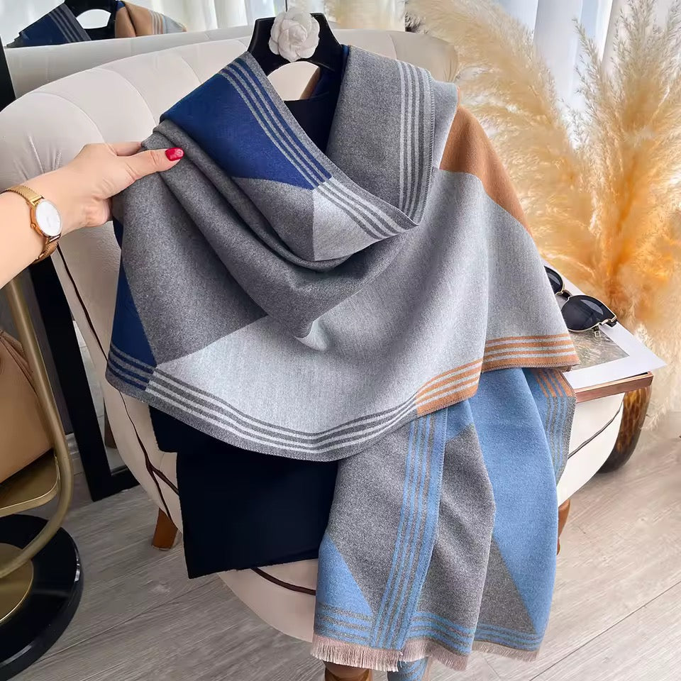 Cashmere Scarf for Women - Double Sided Print