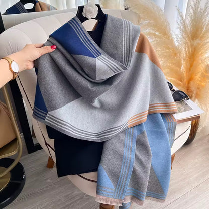Cashmere Scarf for Women - Double Sided Print