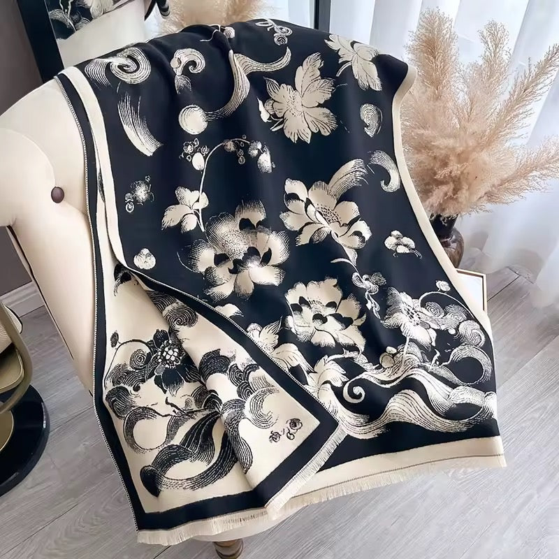Cashmere Scarf for Women - Double Sided Print