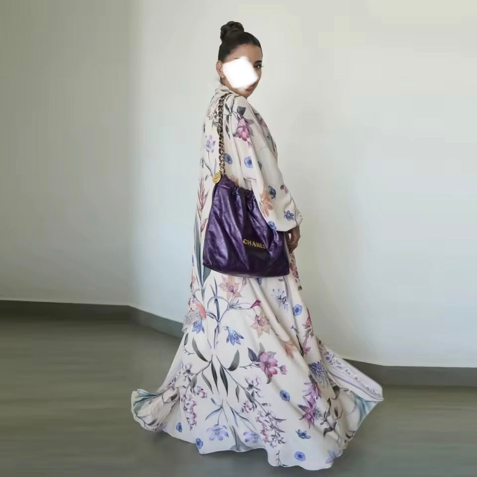 Timeless Abaya Floral Delicate Dubai Style