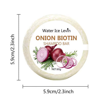 Organic Onion Biotin Shampoo Soap Without Silicone, Cleanses the Scalp, Nourishes Hair & Controls Oil