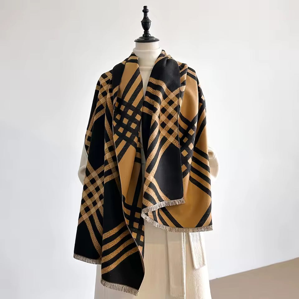 Cashmere Scarf for Women - Double Sided Print