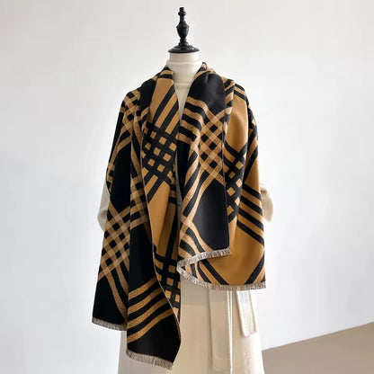 Cashmere Scarf for Women - Double Sided Print