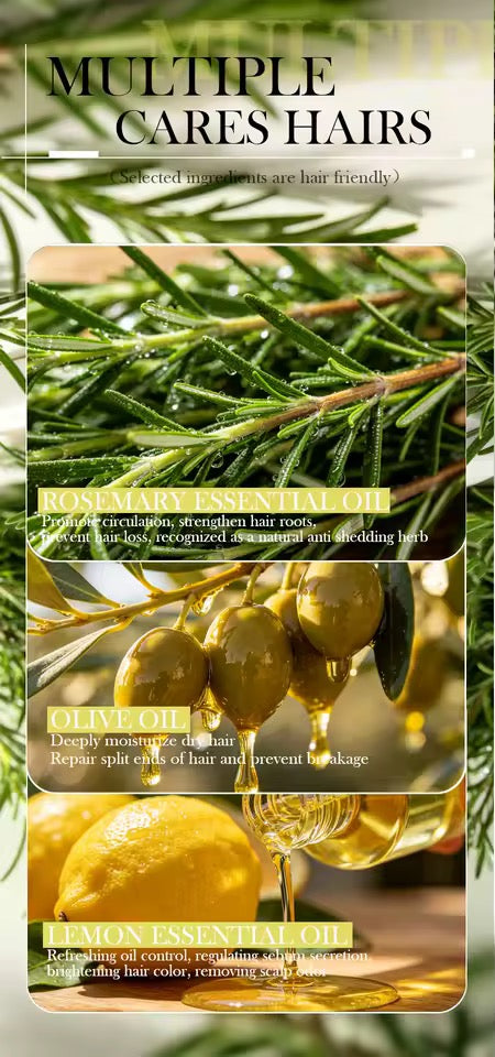Organic Rosemary Shampoo Soap Without Silicone, Cleanses the Scalp, Nourishes Hair & Controls Oil