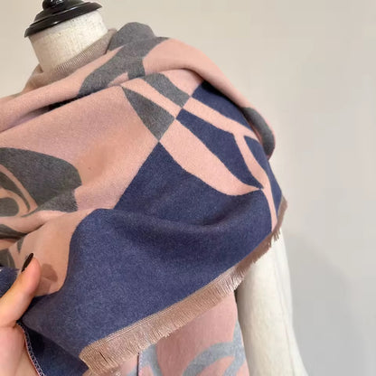Cashmere Scarf for Women - Double Sided Print