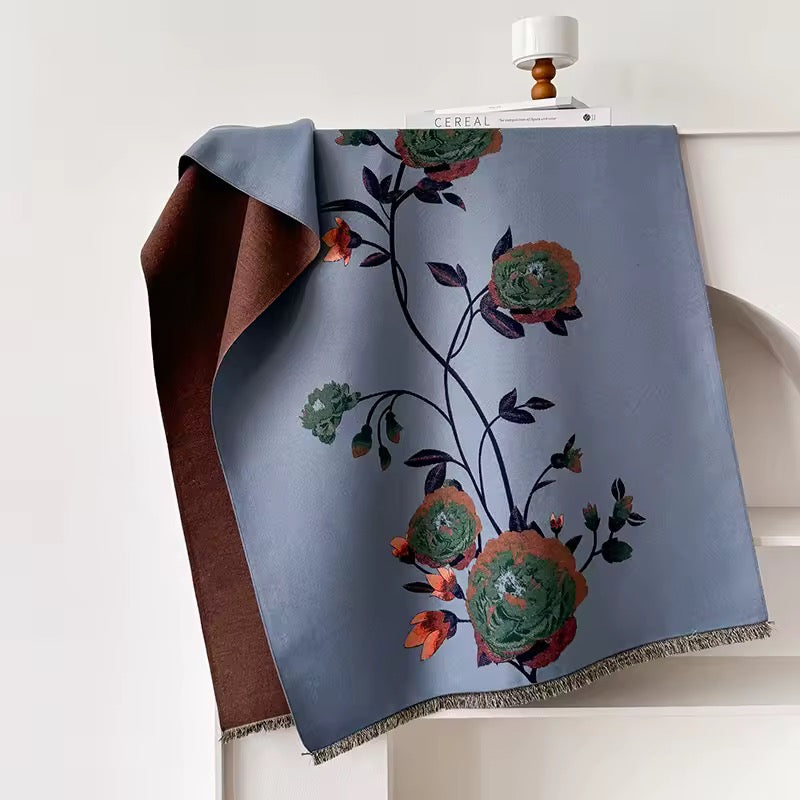 Cashmere Scarf for Women - Double Sided Print