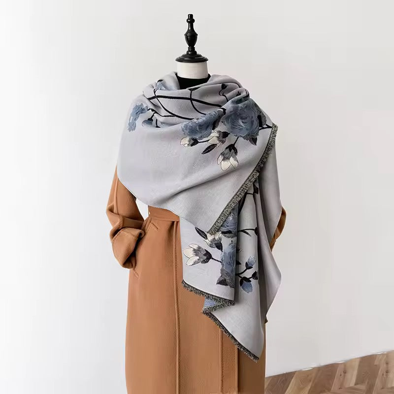Cashmere Scarf for Women - Double Sided Print