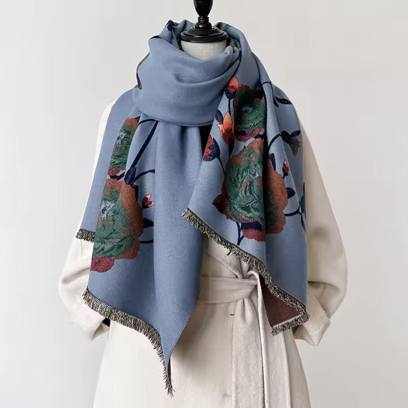 Cashmere Scarf for Women - Double Sided Print