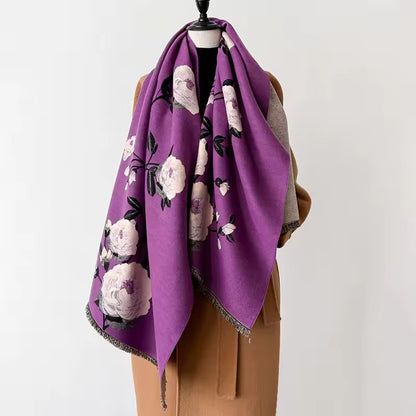 Cashmere Scarf for Women - Double Sided Print