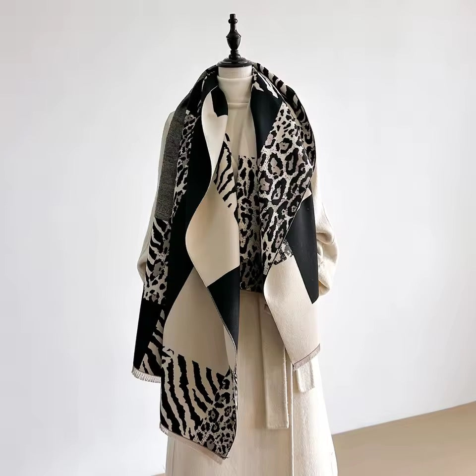 Cashmere Scarf for Women - Double Sided Print