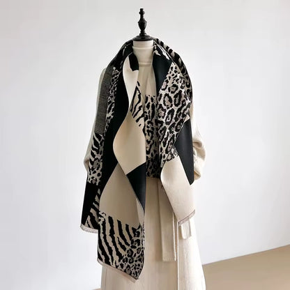 Cashmere Scarf for Women - Double Sided Print