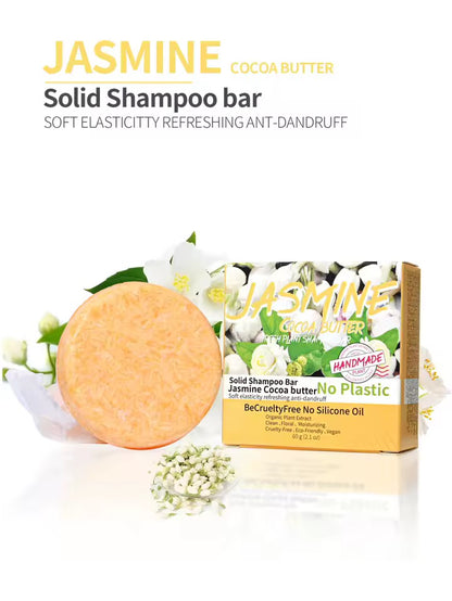 Organic Jasmine Shampoo Soap Without Silicone, Cleanses the Scalp, Nourishes Hair & Controls Oil