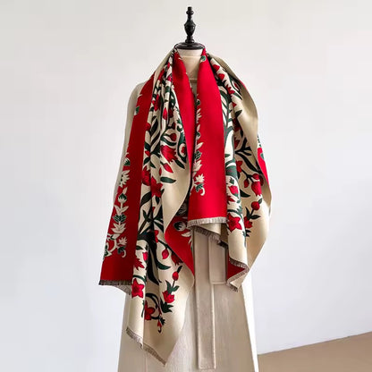 Cashmere Scarf for Women - Double Sided Print