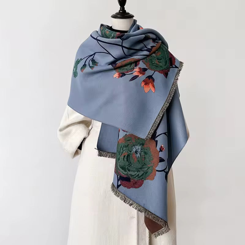 Cashmere Scarf for Women - Double Sided Print