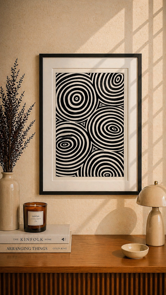 Hand Drawn Geometrical Doodling Art on Cartridge Paper- No Frame (Size A4 & A3)