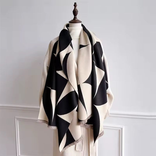 Cashmere Scarf for Women - Double Sided Print