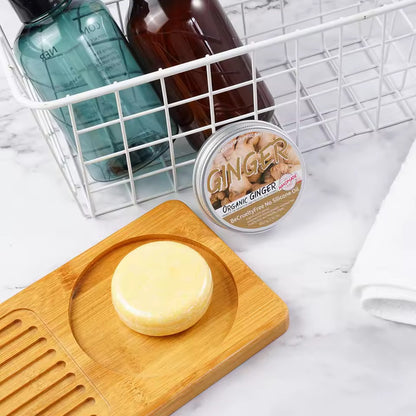 Organic Ginger Cold Pressed Shampoo Soap Without Silicone, Cleanses the Scalp, Nourishes Hair & Controls Oil