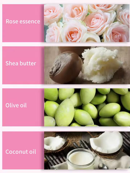 Organic Rose Shampoo Soap Without Silicone, Cleanses the Scalp, Nourishes Hair & Controls Oil