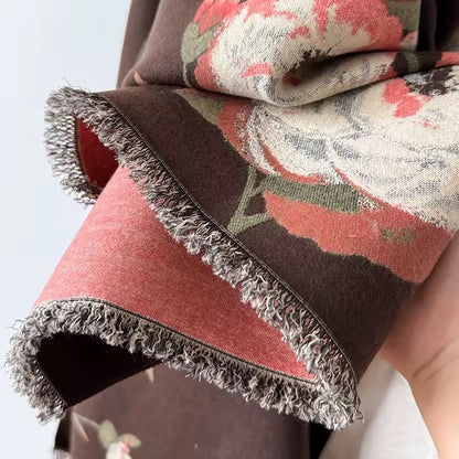 Cashmere Scarf for Women - Double Sided Print