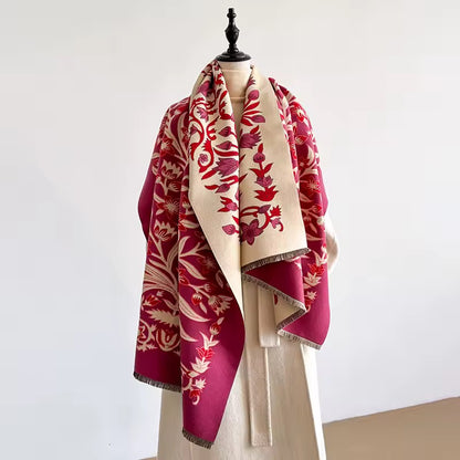 Cashmere Scarf for Women - Double Sided Print