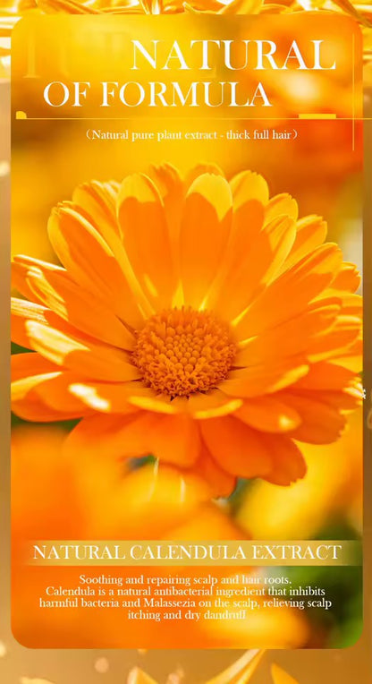 Organic Calendula Shampoo Soap Without Silicone, Cleanses the Scalp, Nourishes Hair & Controls Oil