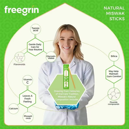 3 Pack Mixed Flavors Miswak Sticks Organic Oral Care