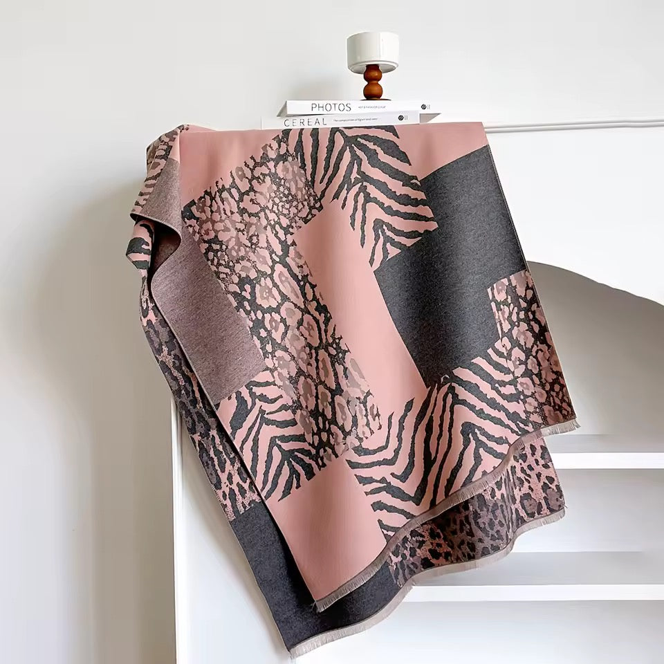 Cashmere Scarf for Women - Double Sided Print