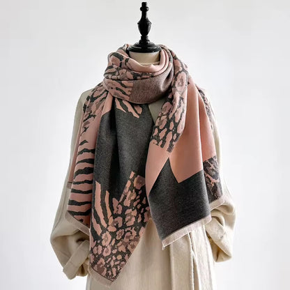Cashmere Scarf for Women - Double Sided Print