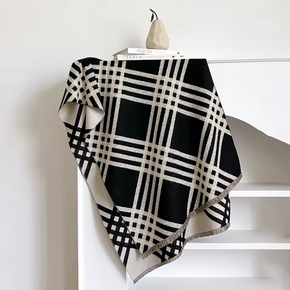 Cashmere Scarf for Women - Double Sided Print