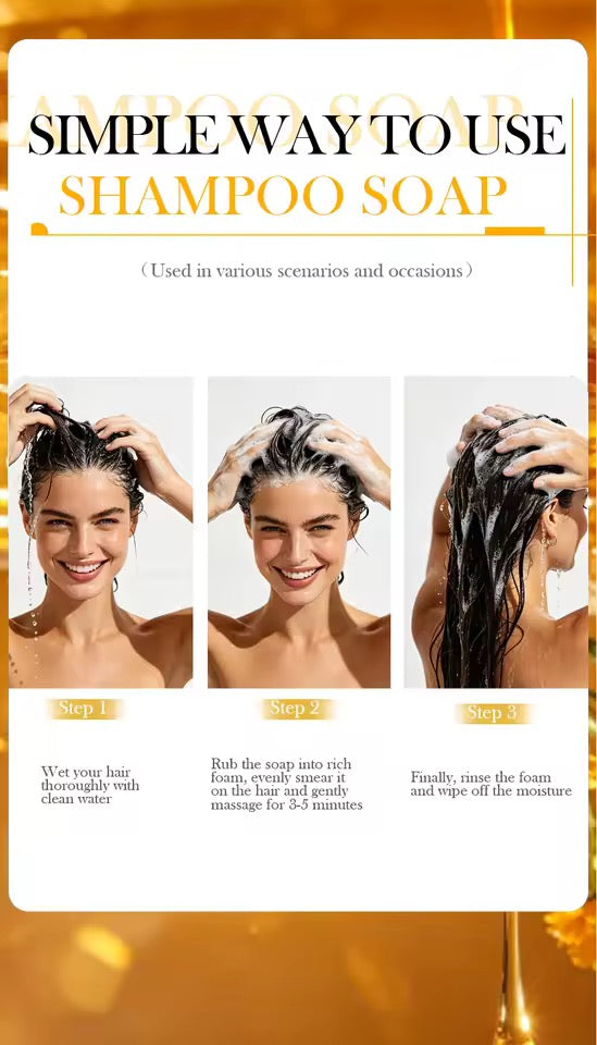 Organic Honey Shampoo Soap Without Silicone, Cleanses the Scalp, Nourishes Hair & Controls Oil