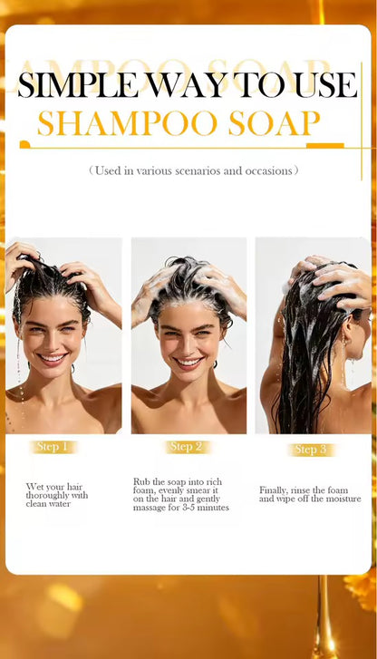 Organic Honey Shampoo Soap Without Silicone, Cleanses the Scalp, Nourishes Hair & Controls Oil