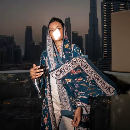Timeless Abaya Floral Delicate Dubai Style