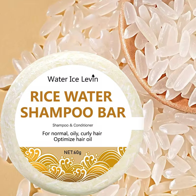 Organic Rice Water Shampoo Soap Without Silicone, Cleanses the Scalp, Nourishes Hair & Controls Oil