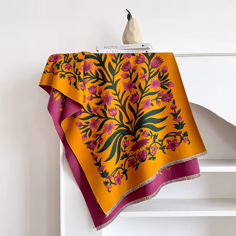 Cashmere Scarf for Women - Double Sided Print