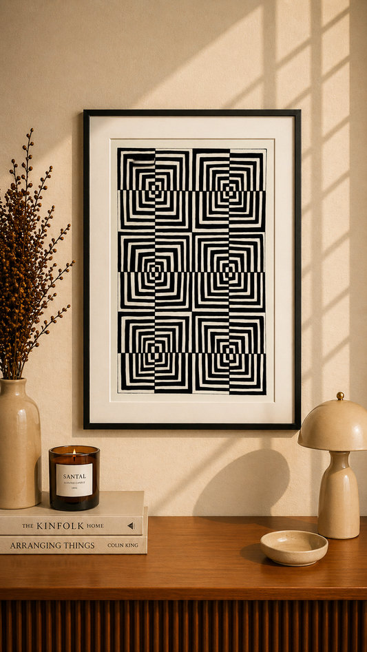 Hand Drawn Geometrical Doodling Art on Cartridge Paper- No Frame (Size A4 & A3)