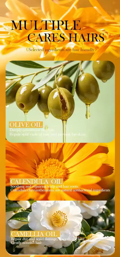 Organic Calendula Shampoo Soap Without Silicone, Cleanses the Scalp, Nourishes Hair & Controls Oil
