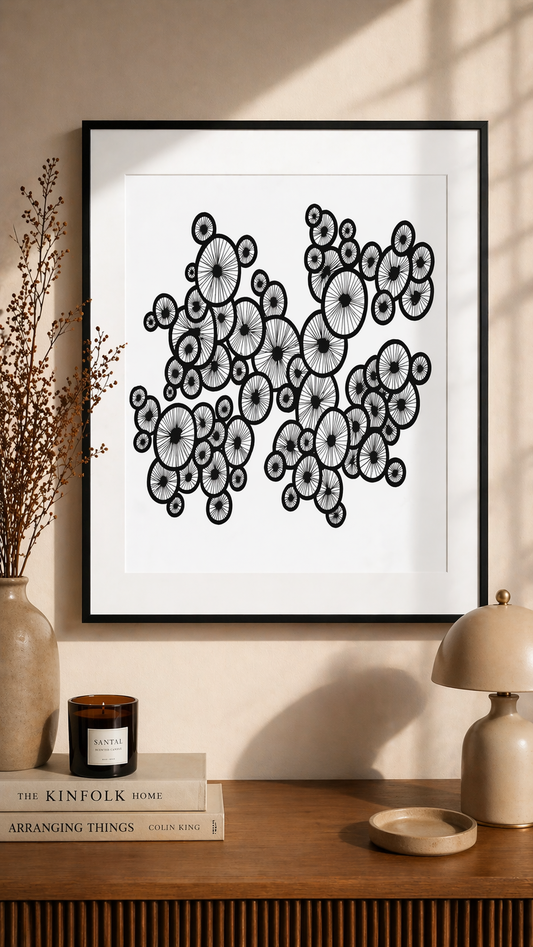 Hand Drawn Doodle Art on Cartridge Paper- No Frame (Size A4 & A3)