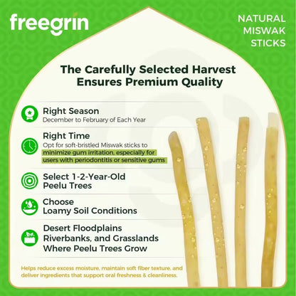 3 Pack Mixed Flavors Miswak Sticks Organic Oral Care