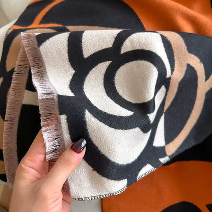 Cashmere Scarf for Women - Double Sided Print