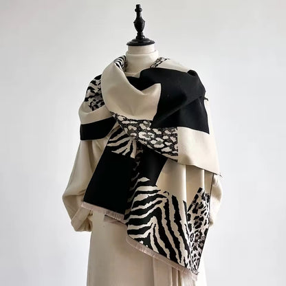 Cashmere Scarf for Women - Double Sided Print